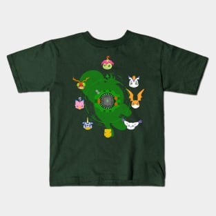 Digi Roulette, green Kids T-Shirt